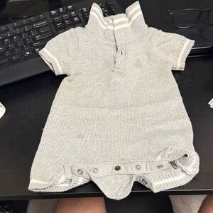 GAP Light Gray Knit Baby Romper